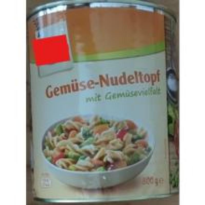 57 Pal. // 57000 Cans -  Vegetable Pasta Pot 800g - with carrots, peppers, green beans and corn