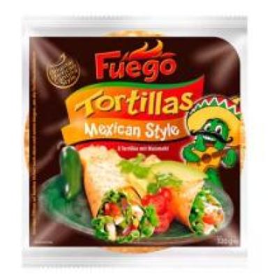 Already Sold: 8 Pal. // 7084 Pcs  Fuego Tortillas Mexican Style 320g