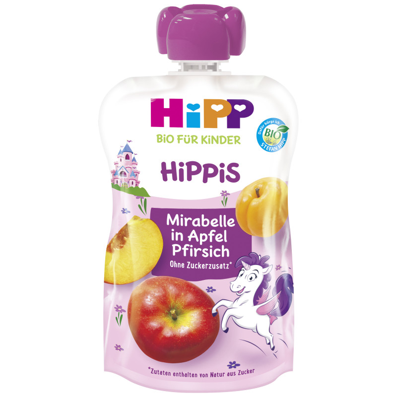 HiPP Bio für Kinder HiPPiS Mirabelle in Apfel-Pfirsich 100g