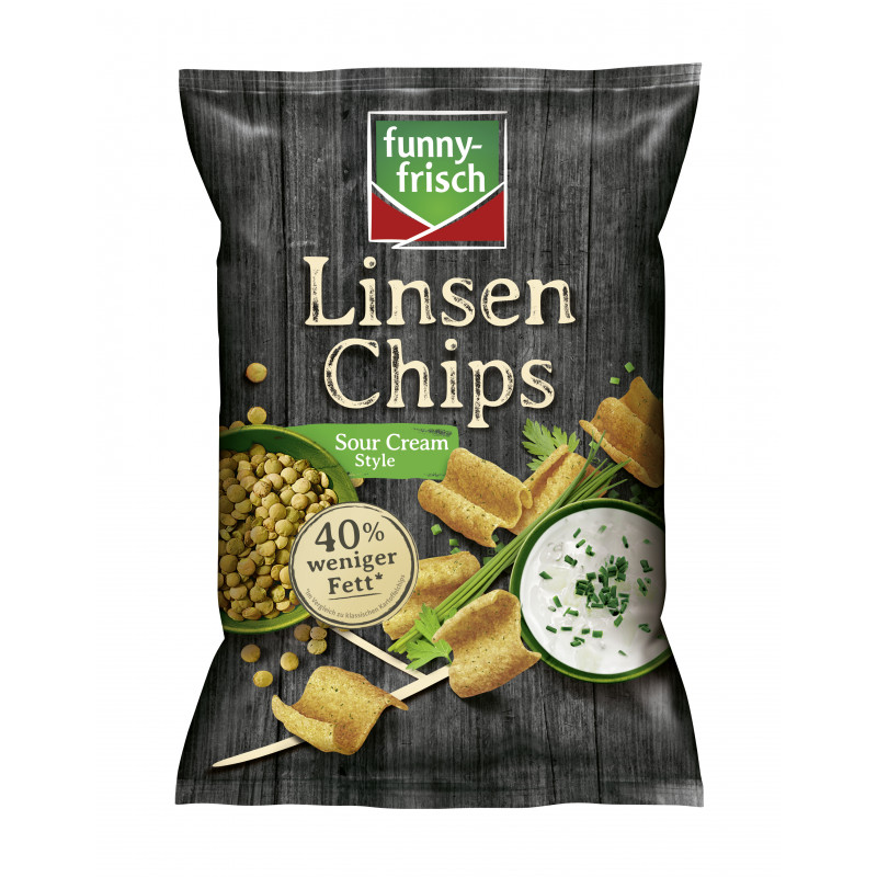Funny Frisch Lentil Chips Sour Cream Style 90g