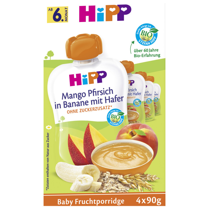 Hipp Mango Peach in Banana with Oats 4x90g