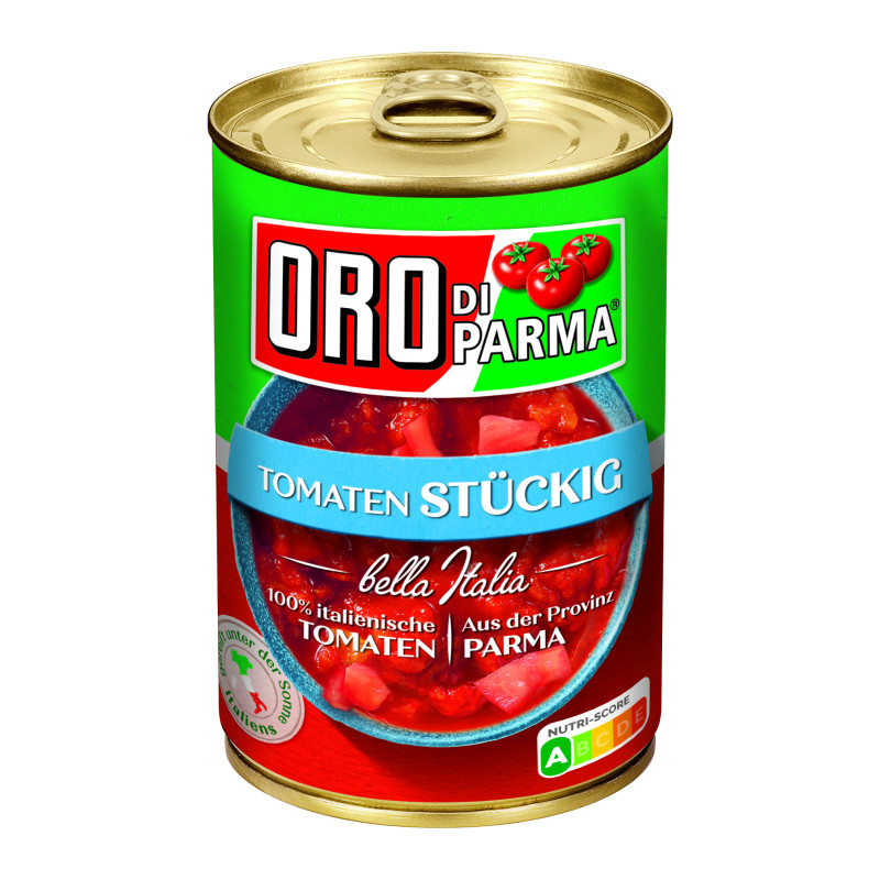 Oro di Parma stückige, geschälte Tomate, 425 ml Dose 400g