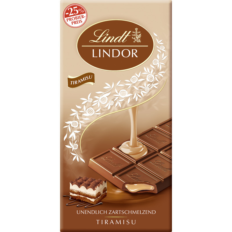 Lindt LINDOR Tafel Tiramisu 100g