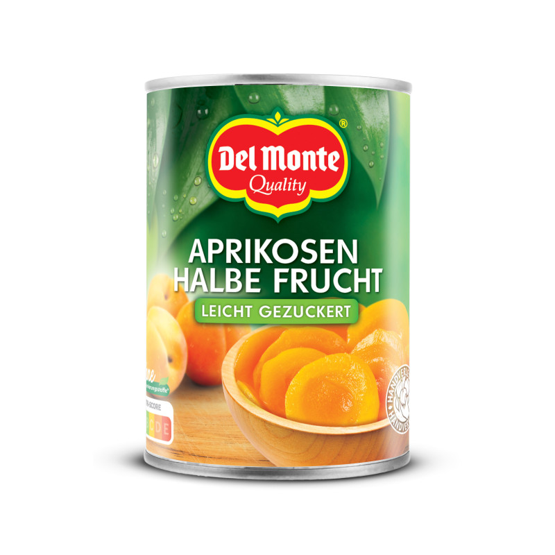 Del Monte Aprikosen, 1/2 Frucht, leicht gezuckert, 420g