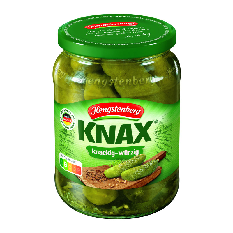 Hengstenberg KNAX GEWÜRZGURKEN knackig-würzig 720 ML