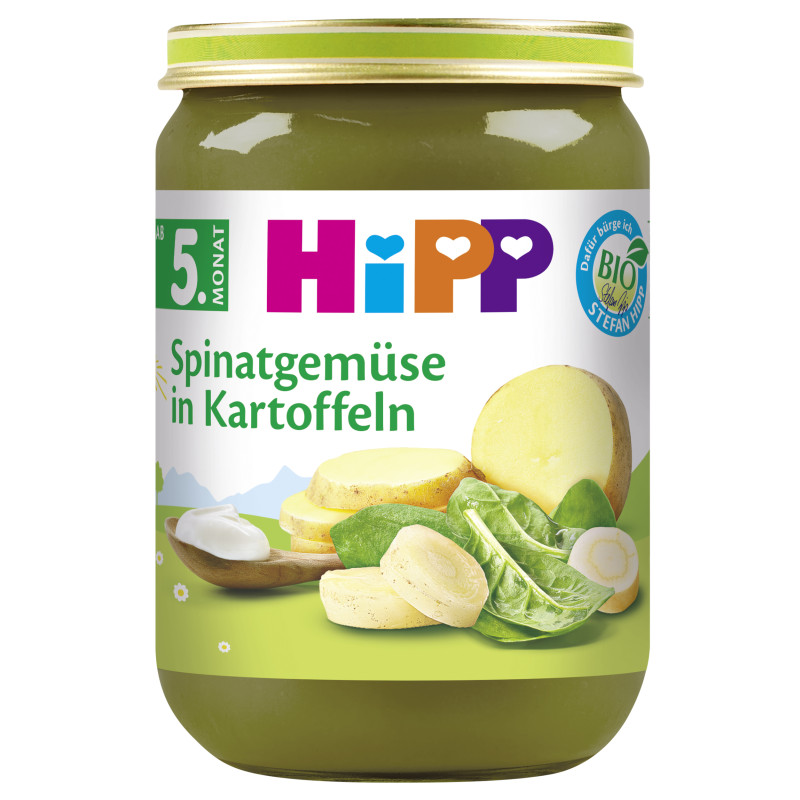 HiPP Bio Spinatgemuese mit Kartoffeln 190g