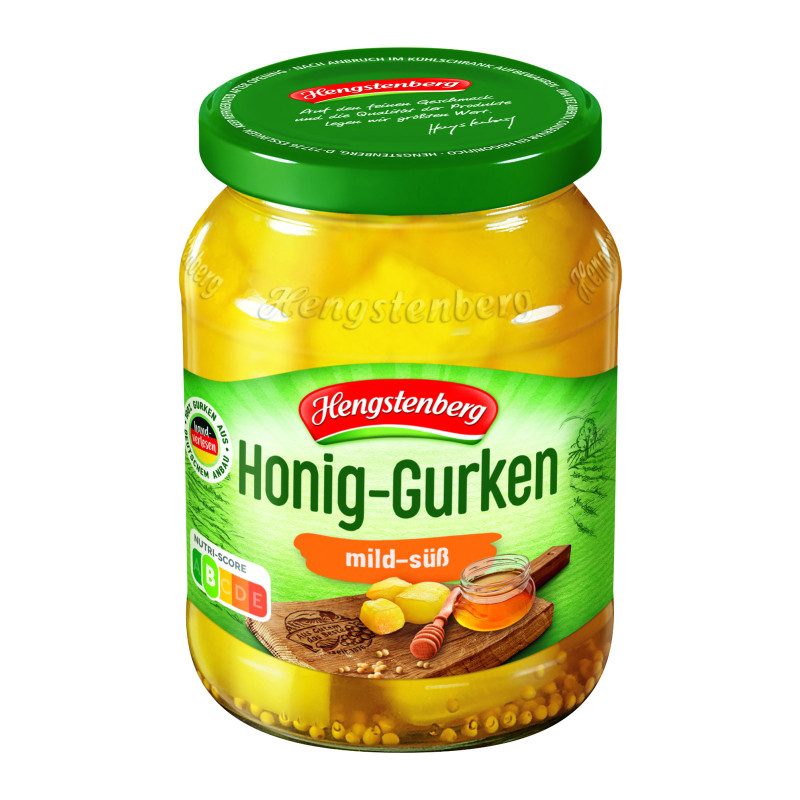 Hengstenberg HONIGGURKEN 370 ML GLAS