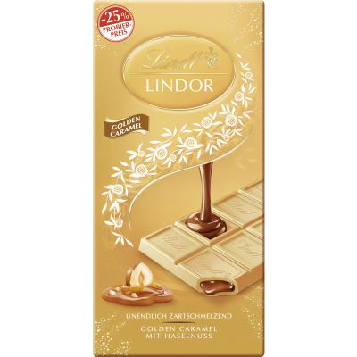 Lindt LINDOR Tafel Gol. Car. Promo 100g