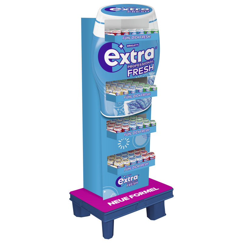 Wrigley Extra PROFESSIONAL Fresh Dose 4 Varieties 144 Consumer Units (1/4 Pallet) 10,080kg
