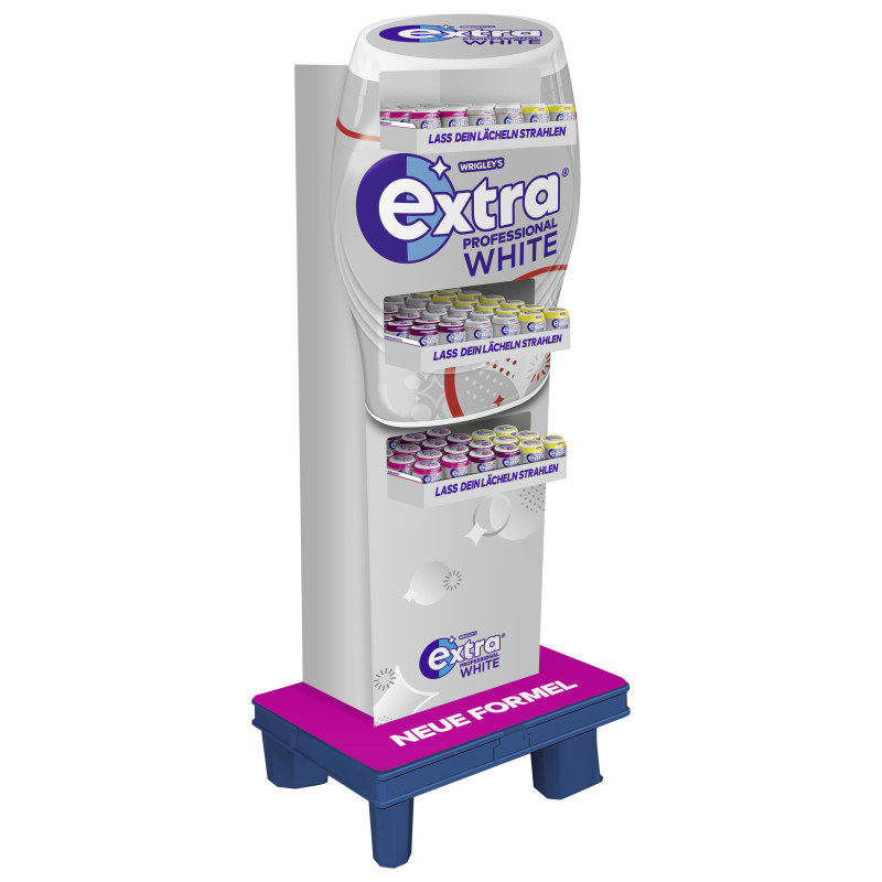 Wrigley Extra PROFESSIONAL White Can 4 Varieties 96 Consumer Units (1/4 Palette) 6,720kg