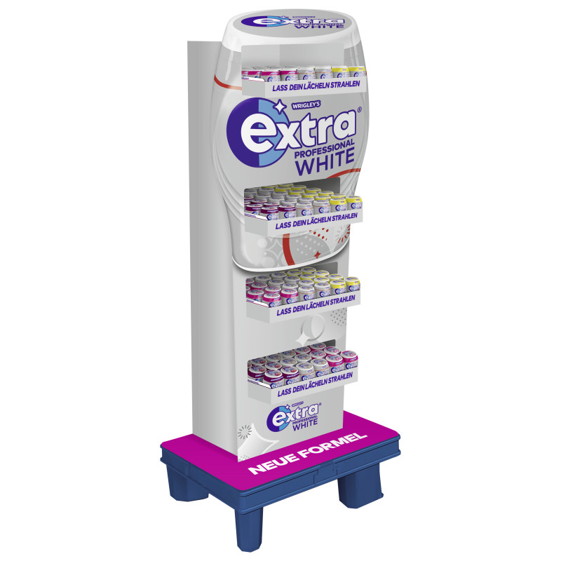 Wrigley Extra PROFESSIONAL White Can 4 Varieties 144 Consumer Units (1/4 Palette) 10,080kg