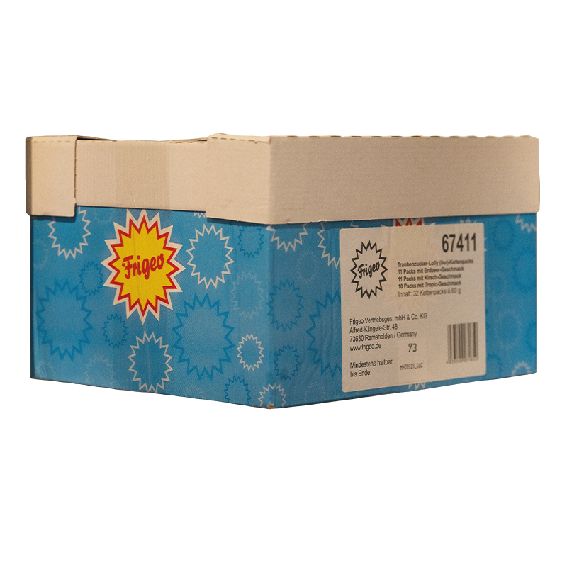 Frigeo Traubenzucker Lolly Kettenpacks 3-fach 32 x 8 x 7,5 g