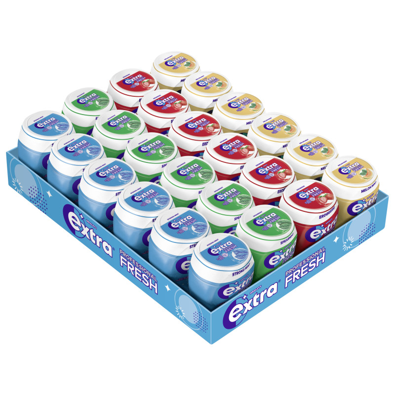 Wrigley Extra PROFESSIONAL Fresh Dose Strawberry/Melon Mint/Spearmint/Strong Mint 24 consumer units 1,680kg