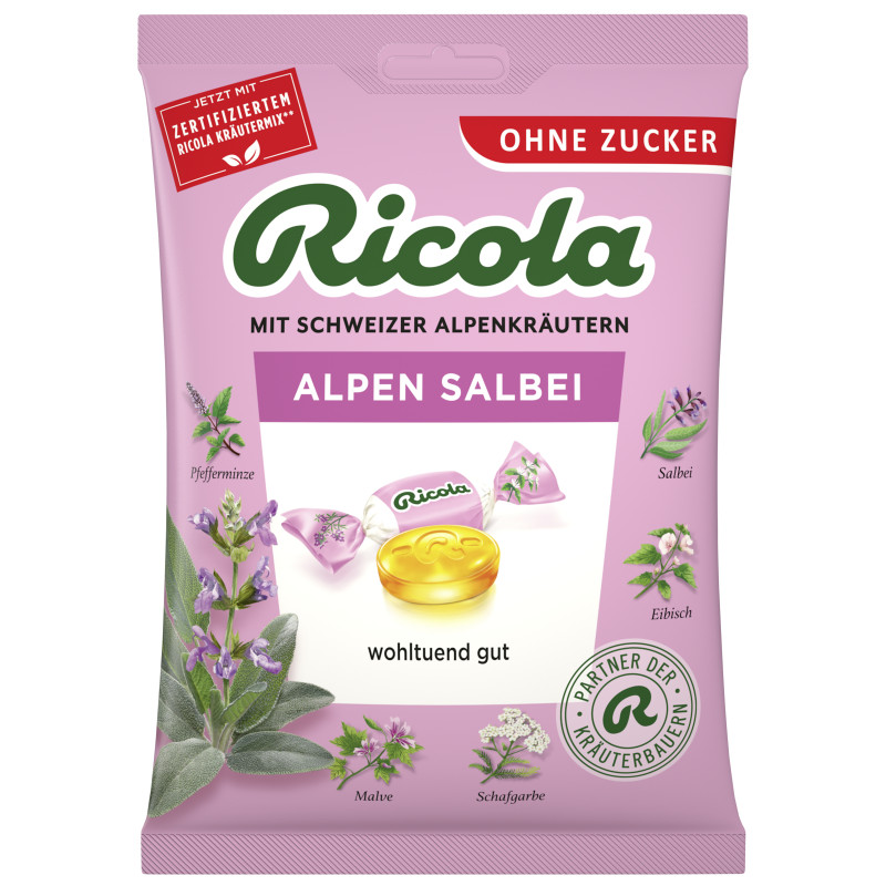 Ricola Alpen Salbei ohne Zucker 75g