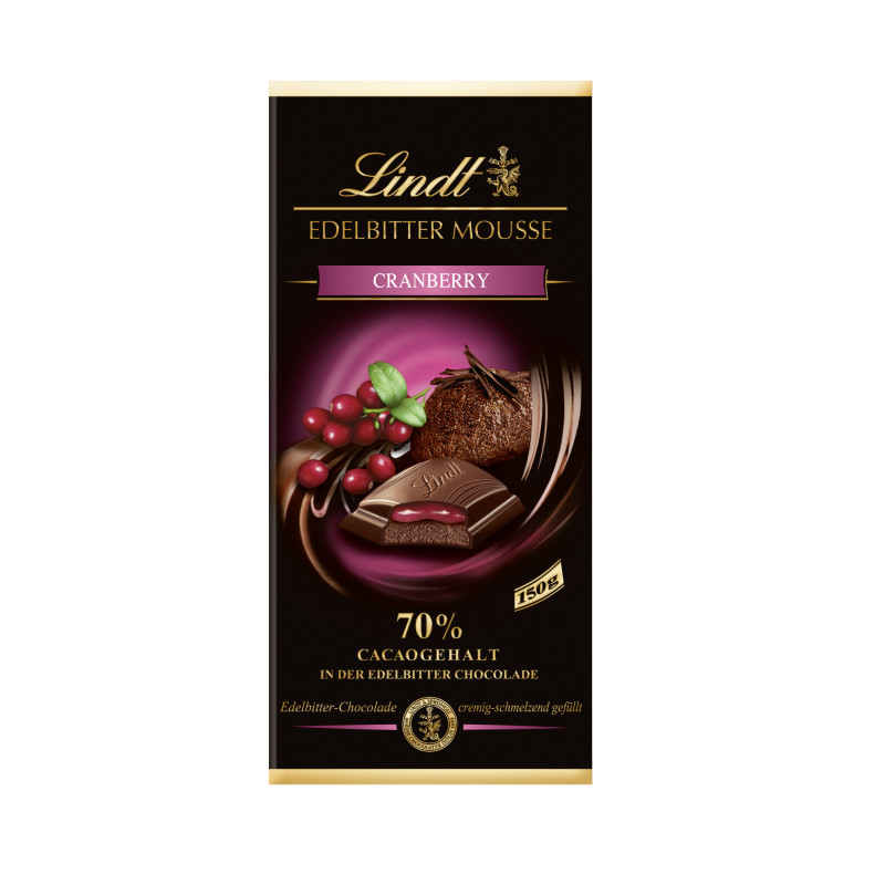 Lindt Edelbitter Mousse Cranberry 150g