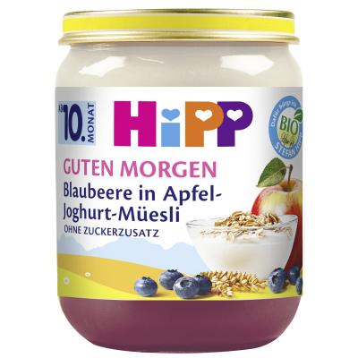 HiPP Bio Guten Morgen Müesli: Blaubeere in Apfel-Joghurt-Müesli, 160g