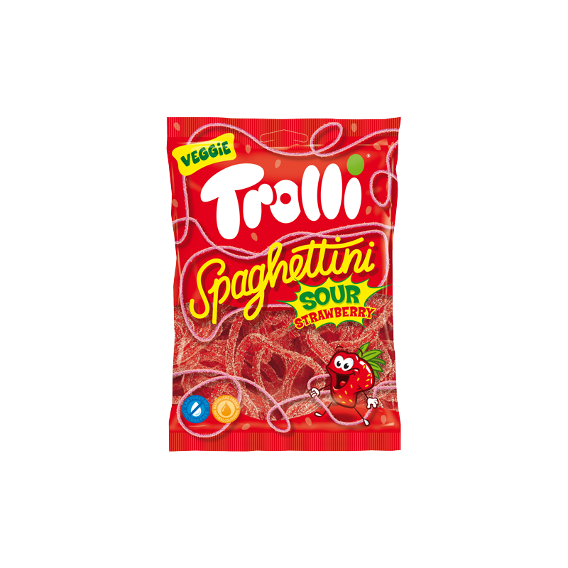 Trolli Spaghettini sour Strawberry 100g