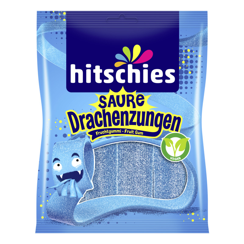 Hitschies Sour Dragon Tongues Blue 125 g