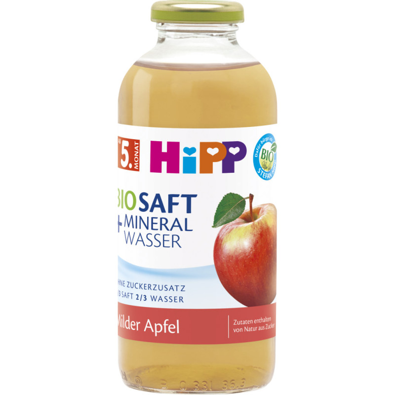 HiPP Bio-Saft&Mineralw. Milder Apf. 0,5l