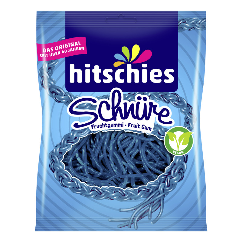 Hitschies Schnüre Fruchtgummi Blau 125g