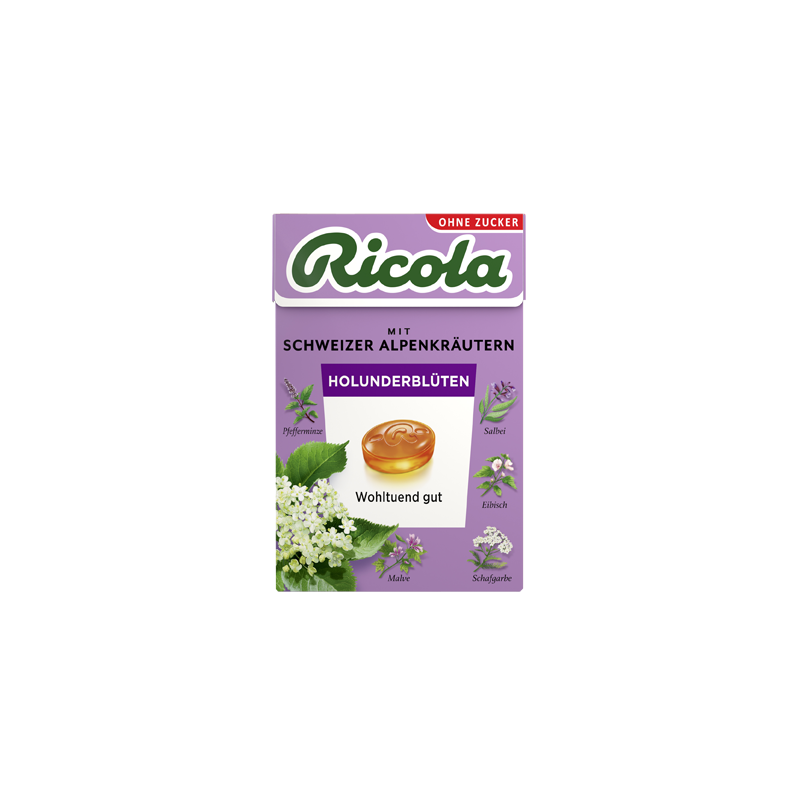 Ricola Holunderblüten - zuckerfrei 50g Box