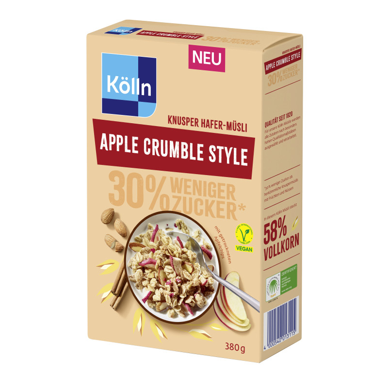 Müsli Knusper Apple Crumble Style 380g