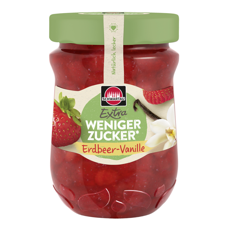 Schwartau Weniger Zucker Erdbeere-Vanille 300g
