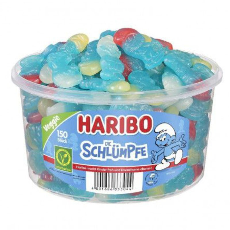 Haribo Smurfs 1 can 150 pcs. = 1350g Smurfs