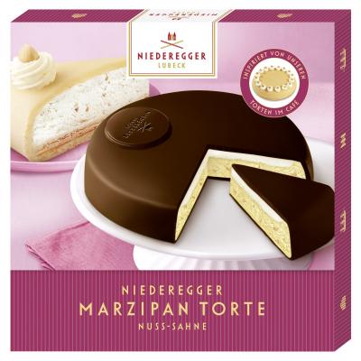 Niederegger Marzipan-Torte »Nuss-Sahne« in Zartbitter-Schokolade 185g