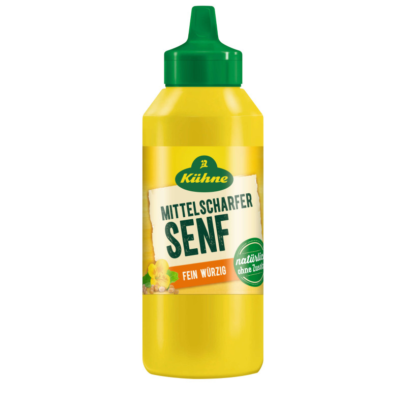 Kühne Senf mittelscharf, 250ml Squeeze