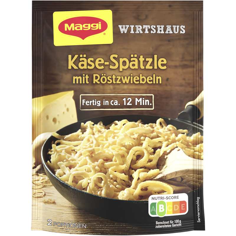 MAGGI WIRTSHAUS Käse Spätzle Mit Röstzwiebeln 119g