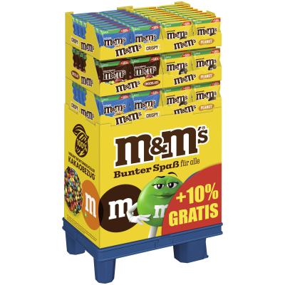 M&m's® 3 Varietäten 108x309g/363g+10% Verbrauchseinheiten (1/4 Palette)