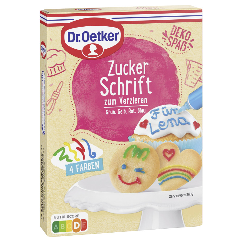 Dr. Oetker Sugar Writing 4 Colors 100g