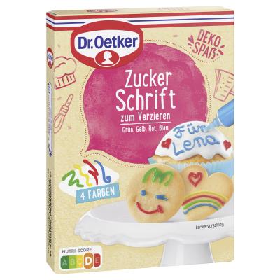 Dr. Oetker Sugar Writing 4 Colors 100g