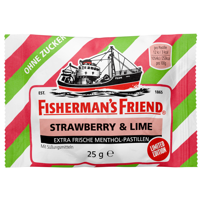 Fishermens Friend Strawberry & Lime sugar-free 25g