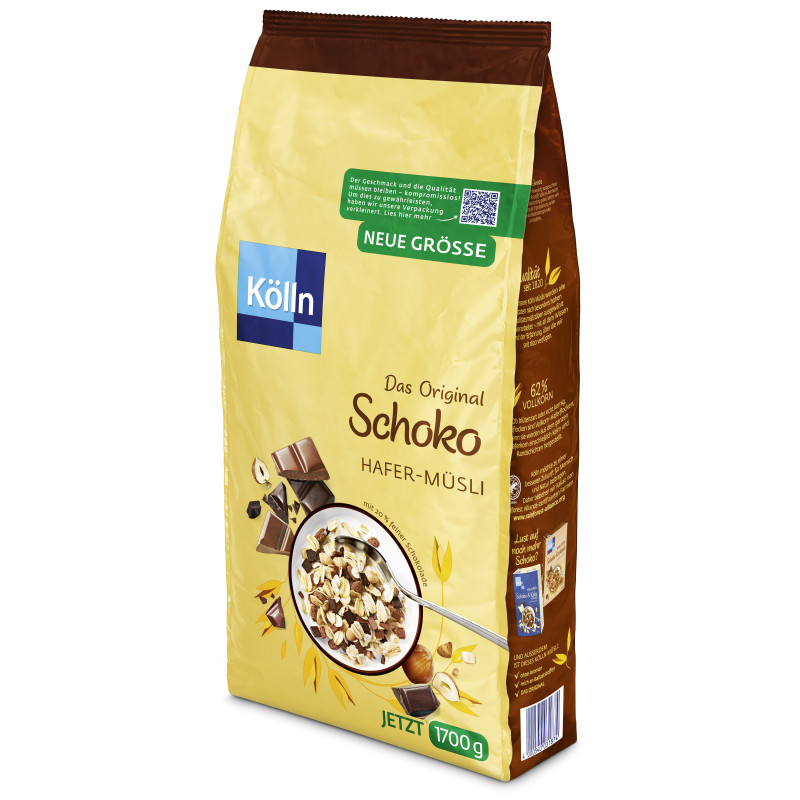 Kölln Chocolate Oat Muesli 1700g with 20% fine chocolate