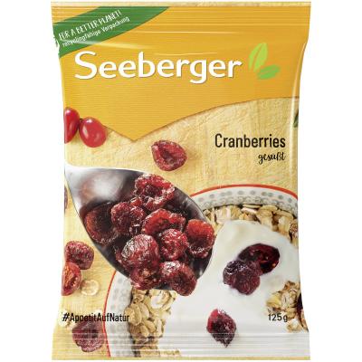 Seeberger Halbierte Cranberries gesüßt, getrocknet 125g