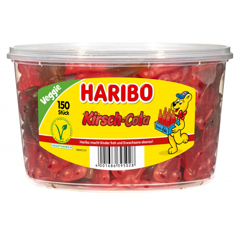 Haribo Cherry Cola Can 150 pcs. = 1350g Fruit Gum