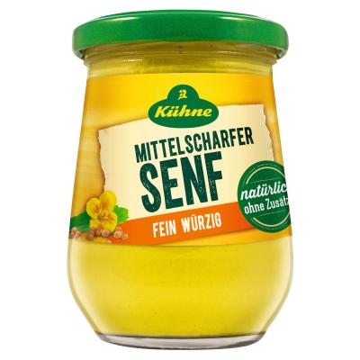 Kühne Senf mittelscharf, 250ml Familienglas