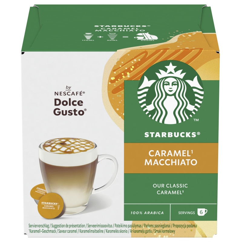 STARBUCKS Caramel Macchiato by NESCAFÉ DOLCE GUSTO 6+6 Capsule =127,8g