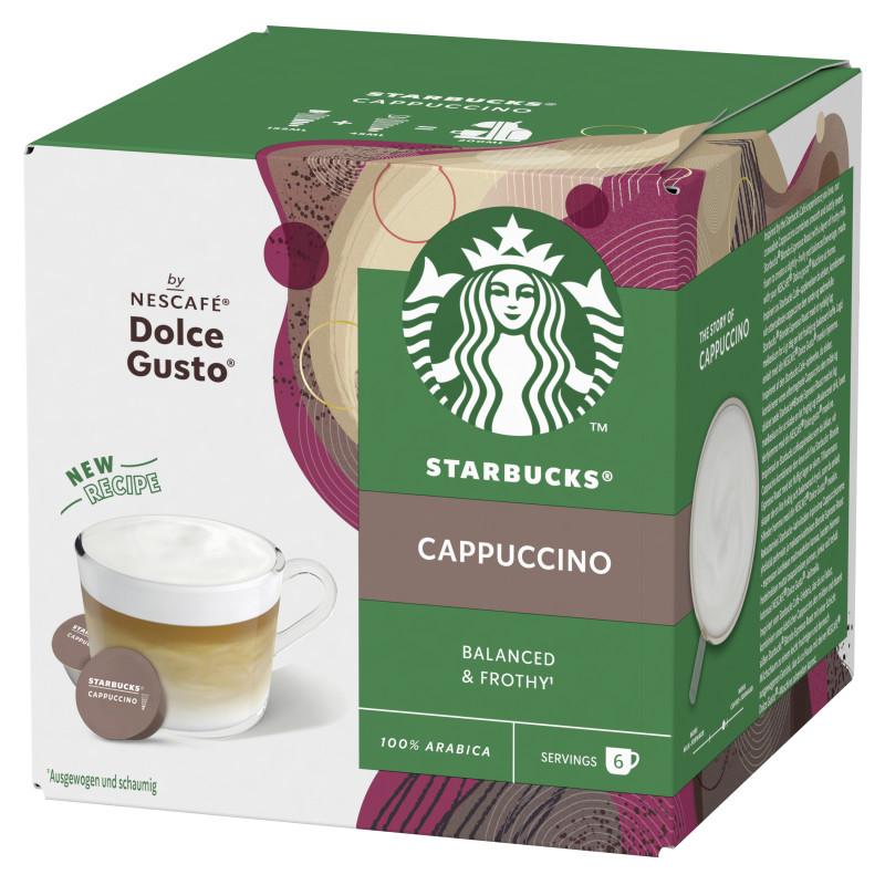 STARBUCKS CAPPUCCINO by NESCAFE DOLCE GUSTO 6+6 Capsule = 120g