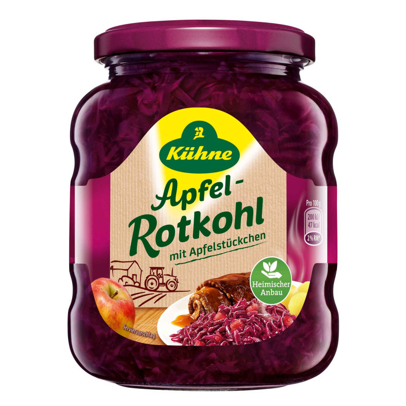 Kühne Apfelrotkohl 370ml 350g