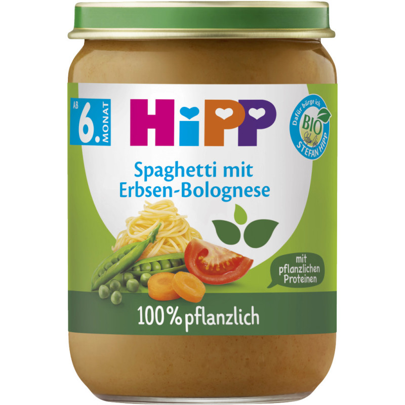 HiPP Spaghetti mit Erbsen-Bolognese 190g