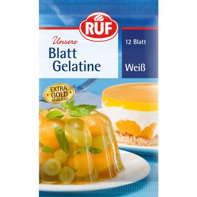 RUF Blatt Gelatine Weiß 20g