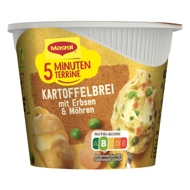 MAGGI 5 MINUTEN TERRINE Kartoffelbrei Erbsen Möhren 43g