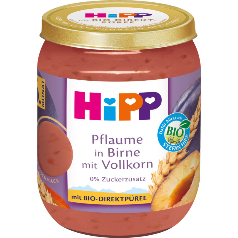 HiPP Pflaume in Birne mit Vollkorn 160g