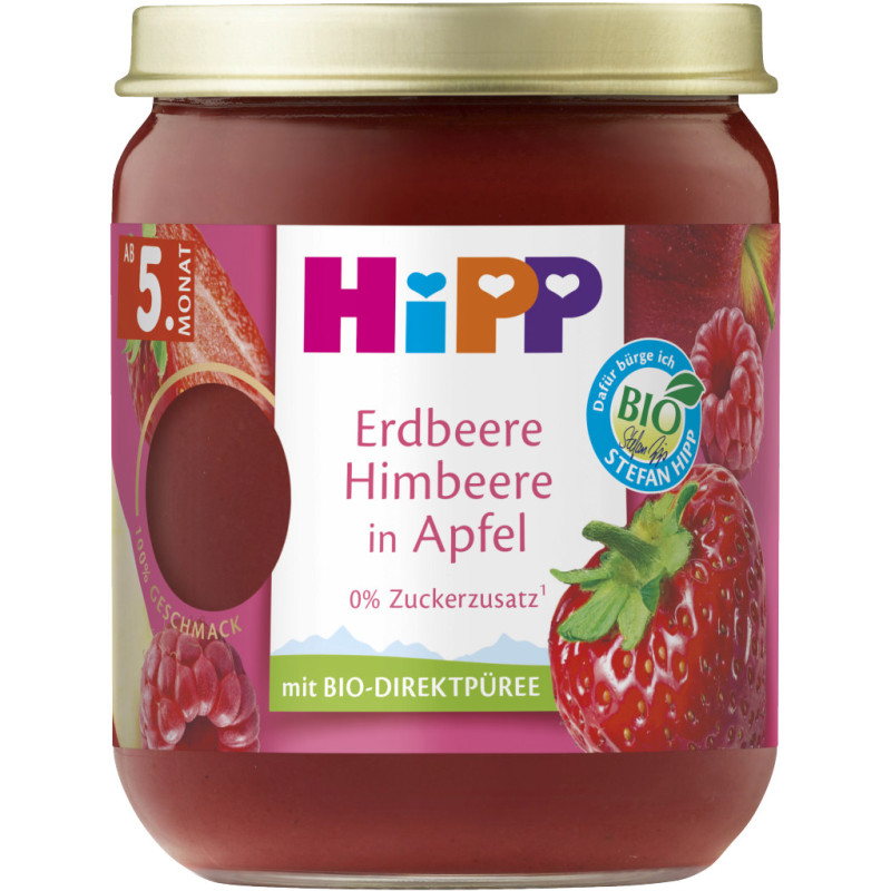 HiPP Erdbeere Himbeere in Apfel