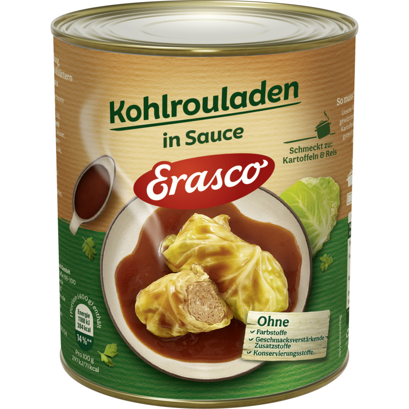 Erasco 2 Cabbage Rolls 800g