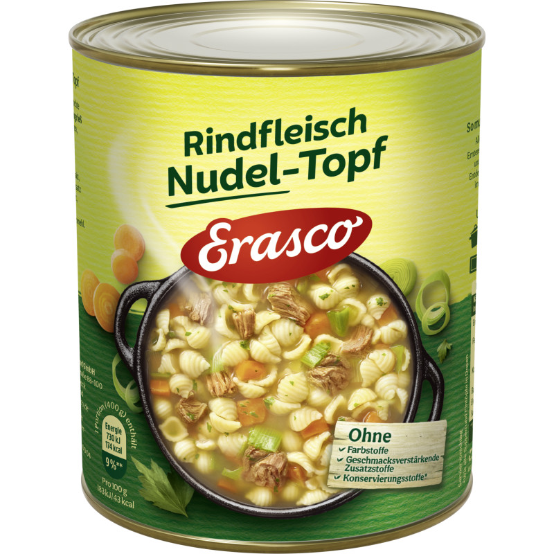 Erasco Rindfleisch-Nudeltopf 800g