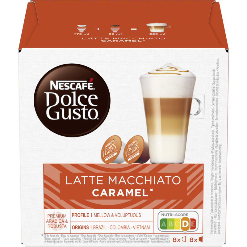 NESCAFE DOLCE GUSTO Latte Macchiato Caramel 16 Kapseln 145,6g